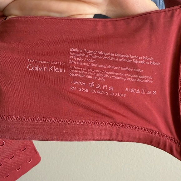 Calvin Klein Bra Lot (2) Customized Lift F2892 Padded Underwire 36D - Picture 3 of 5